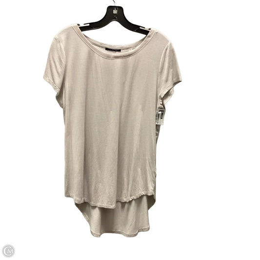 Top Short Sleeve By Tahari In Taupe, Size: L