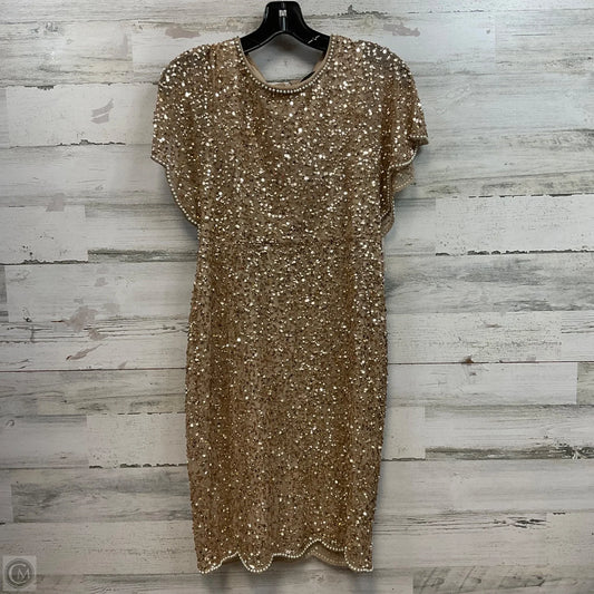 Dress Party Short By Adrianna Papell In Gold, Size: Sp