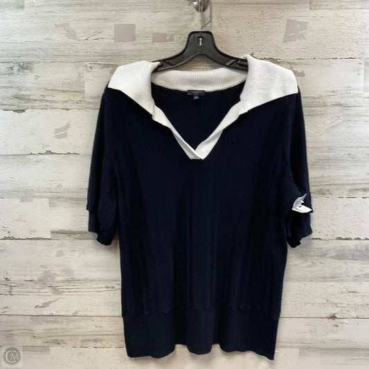 Top Short Sleeve By Talbots In Blue, Size: 1x