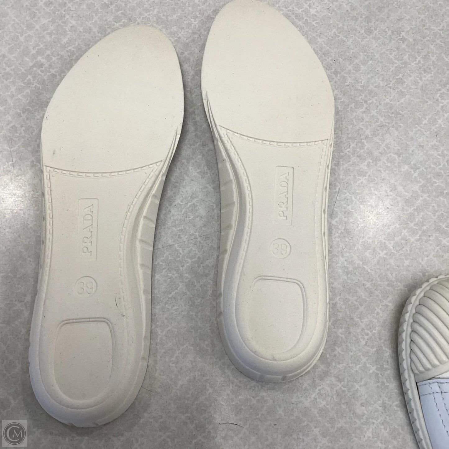 Shoes Luxury Designer By Prada In White, Size: 9.5