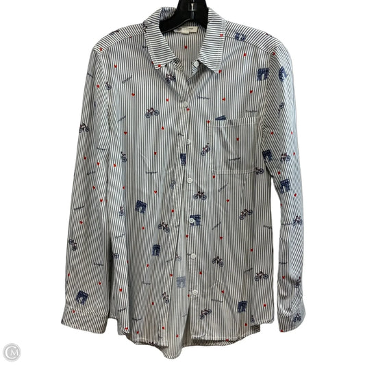 Blouse Long Sleeve By Beachlunchlounge In White, Size: Sp