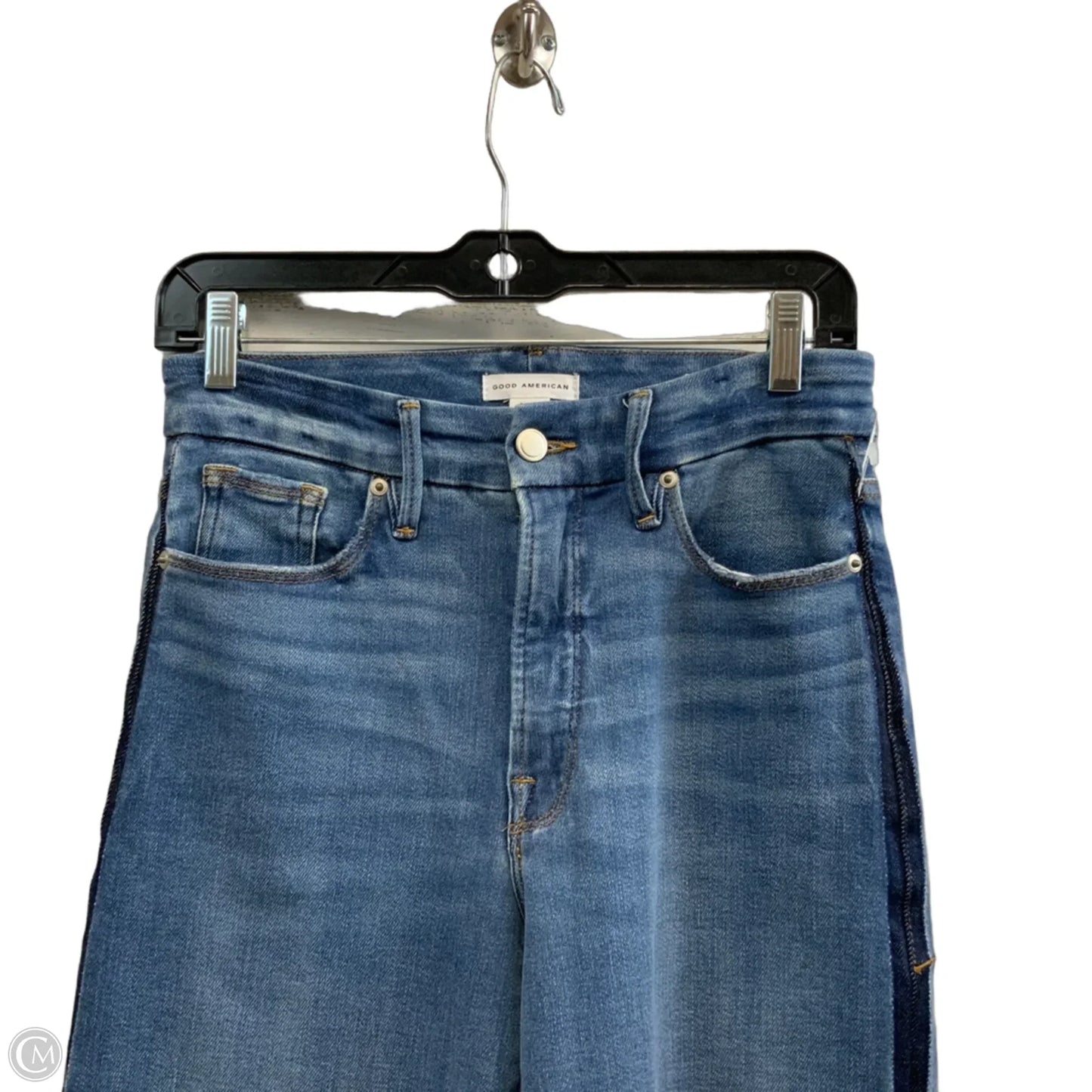 Jeans Flared By Good American In Blue Denim, Size: 4