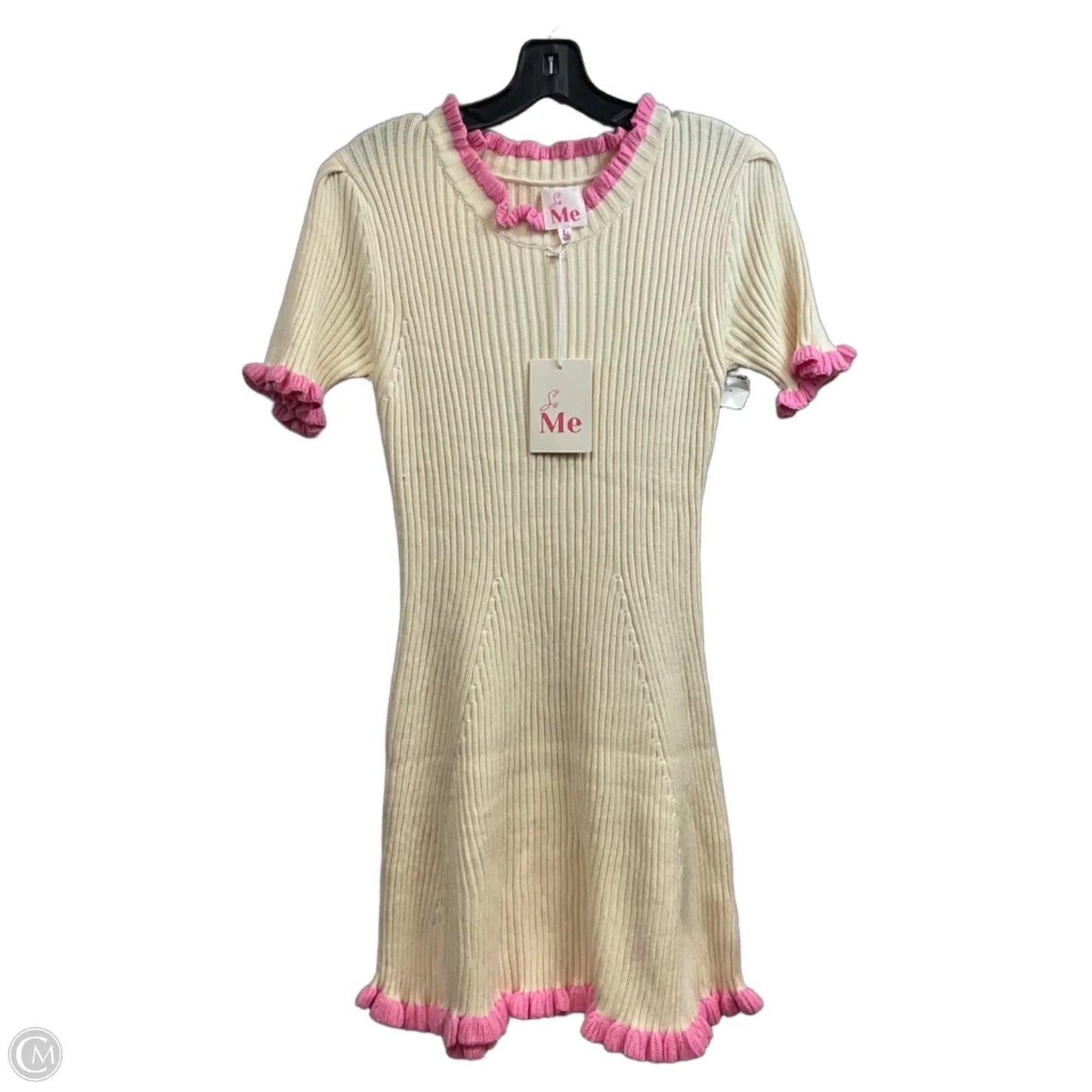 Dress Sweater By SO ME In Beige, Size: L