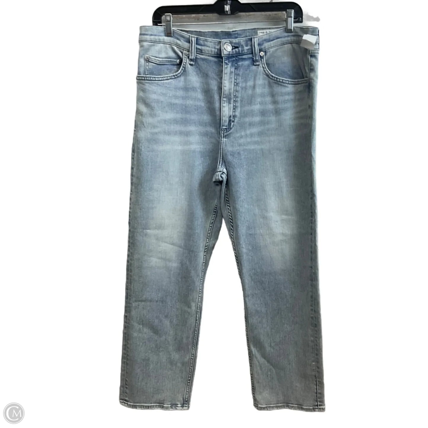 Jeans Straight By Rag And Bone In Blue Denim, Size: 14
