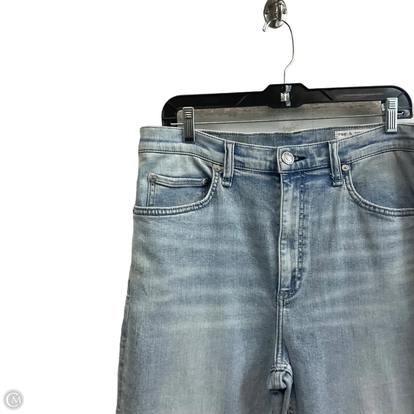 Jeans Straight By Rag And Bone In Blue Denim, Size: 14