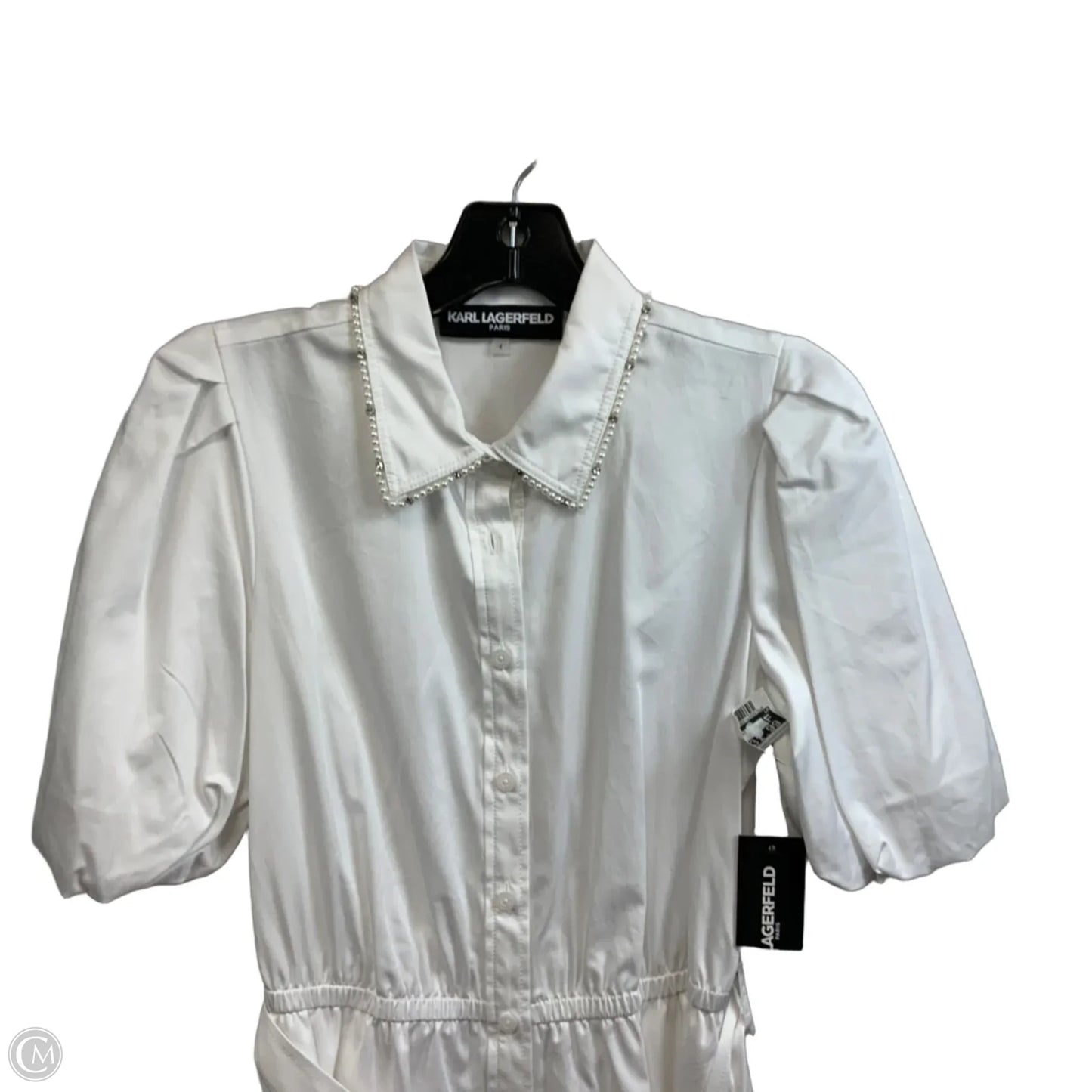 Dress Casual Short By Karl Lagerfeld In White, Size: S