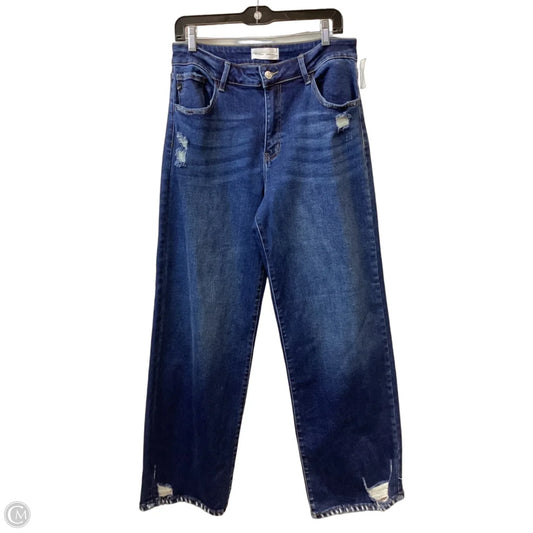 Jeans Wide Leg By Kancan In Blue Denim, Size: 12