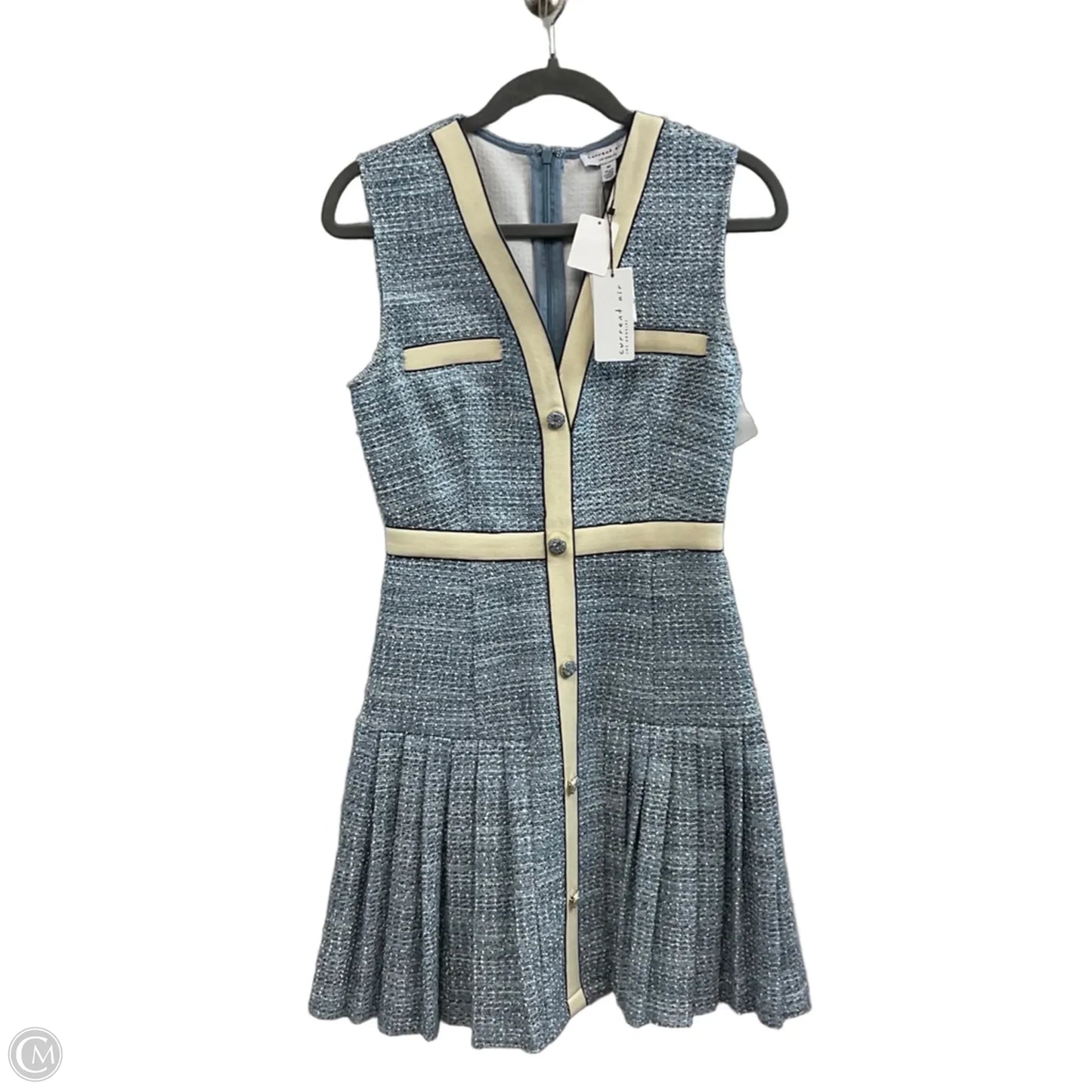 Dress Work By Current Air In Blue & Cream, Size: Xs