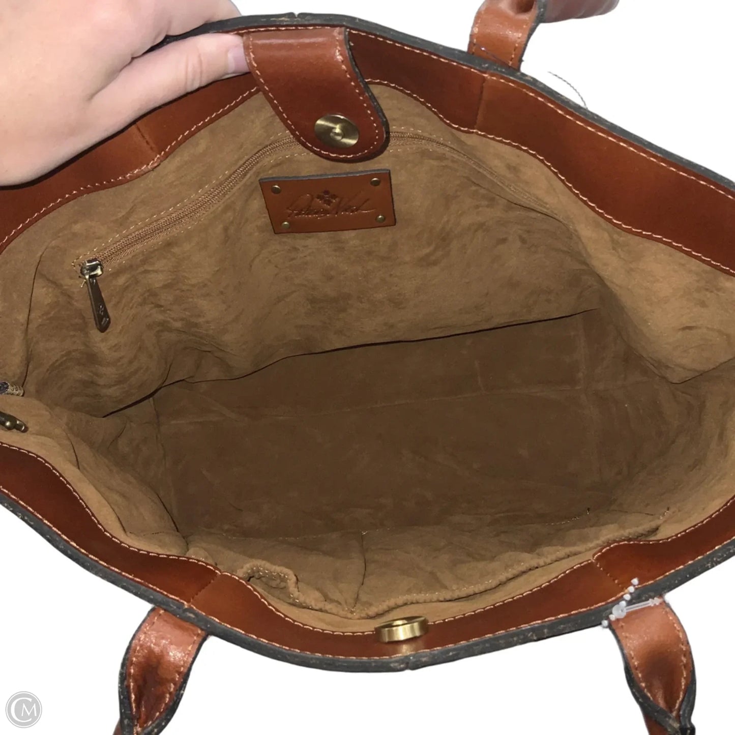 Handbag Leather By Patricia Nash, Size: Large