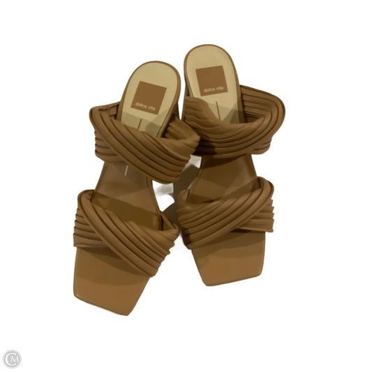 Sandals Heels Block By Dolce Vita In Tan, Size: 9