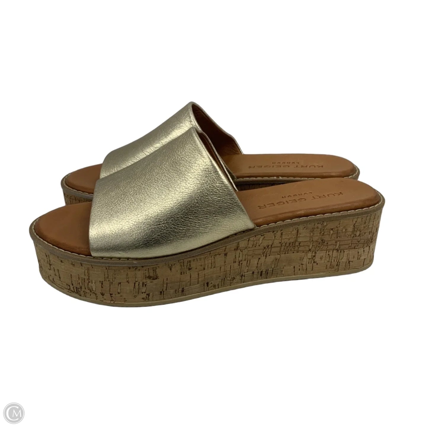 Sandals Heels Platform By Kurt Geiger London In Gold, Size: 9