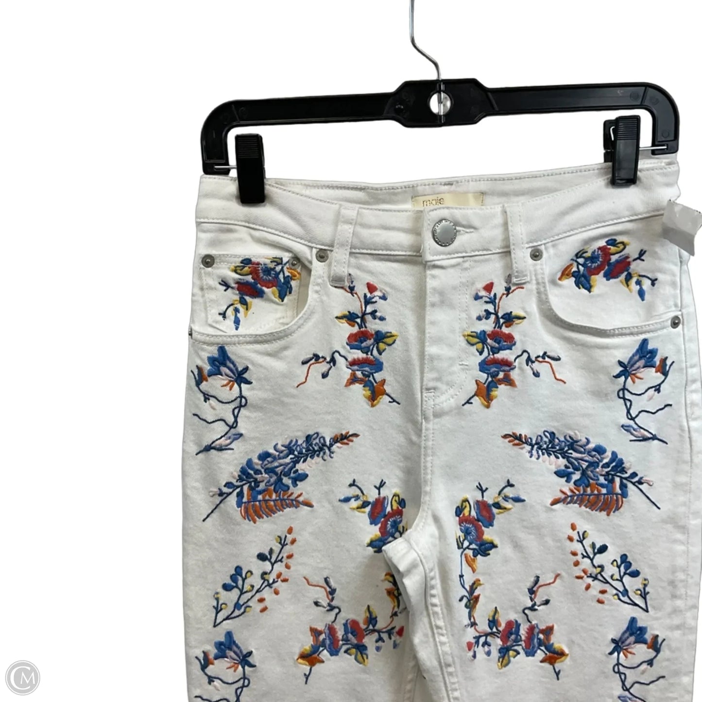 Jeans Straight By MAJE In White, Size: 0