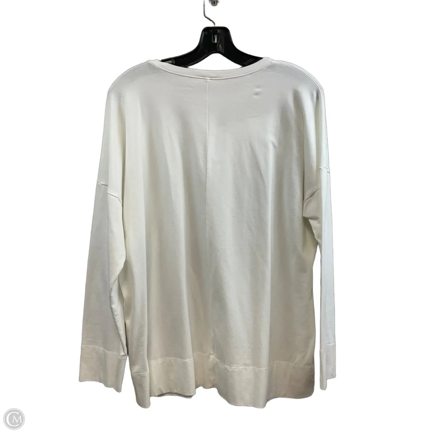 Top Long Sleeve Basic By Eileen Fisher In White, Size: M