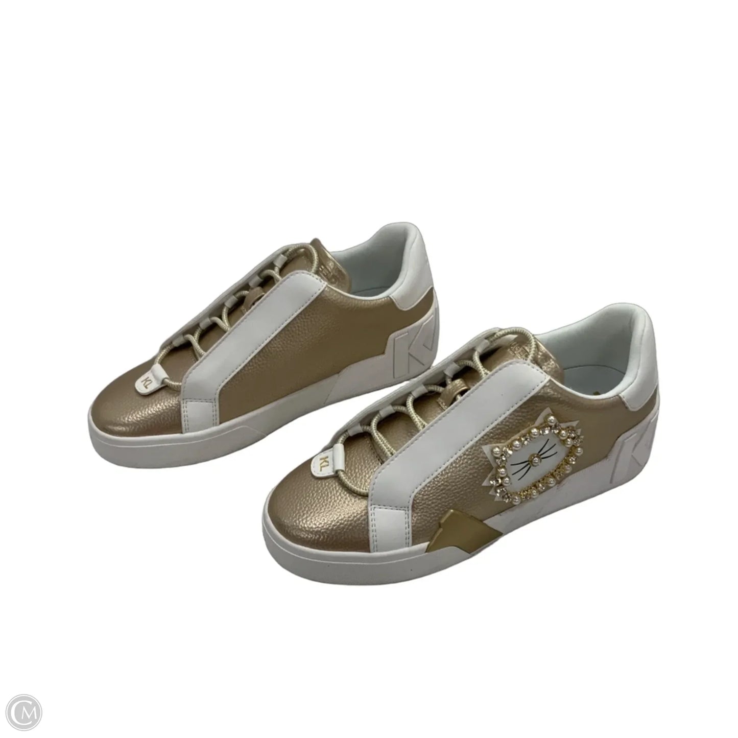 Shoes Sneakers By Karl Lagerfeld In Gold, Size: 7.5