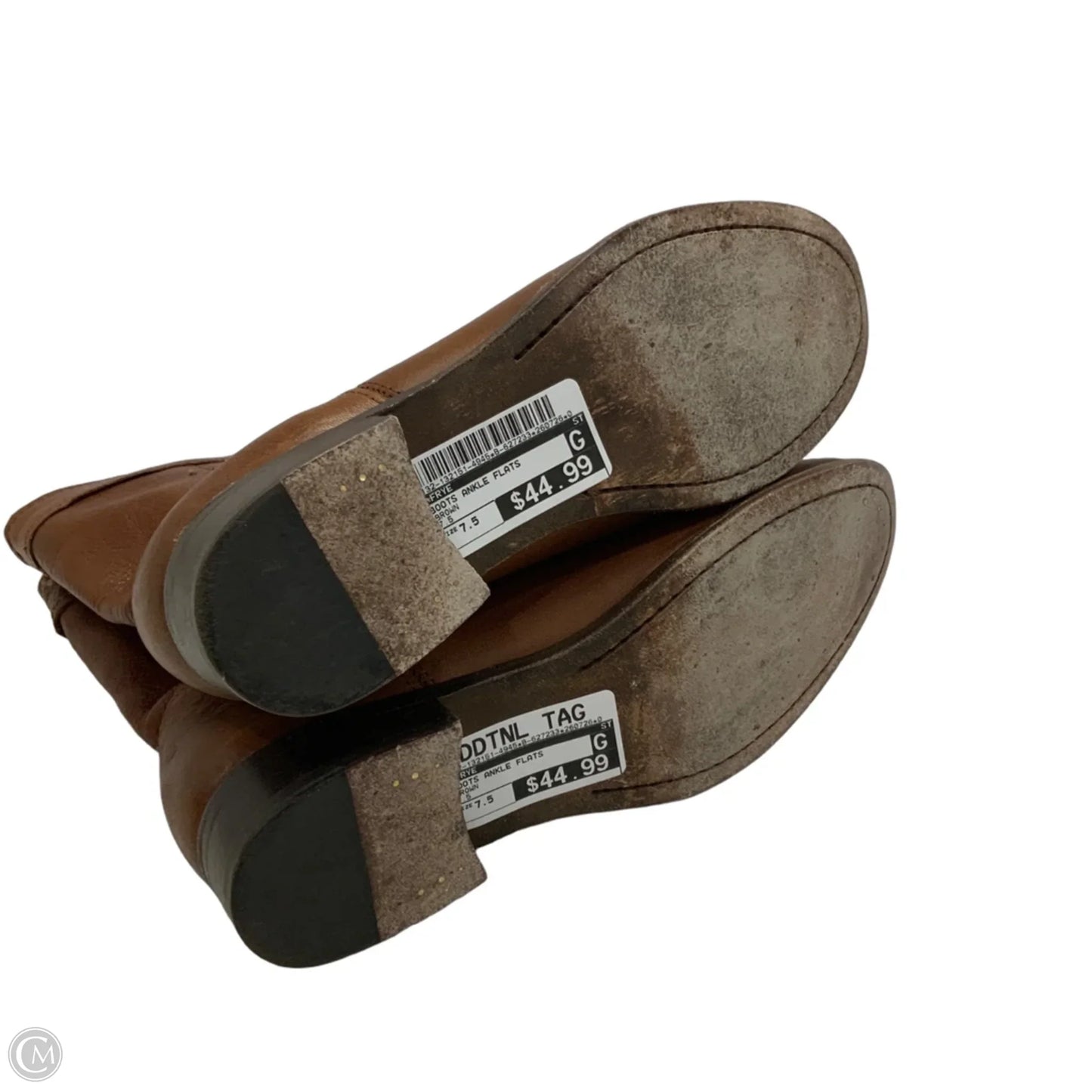 Boots Ankle Flats By Frye In Brown, Size: 7.5