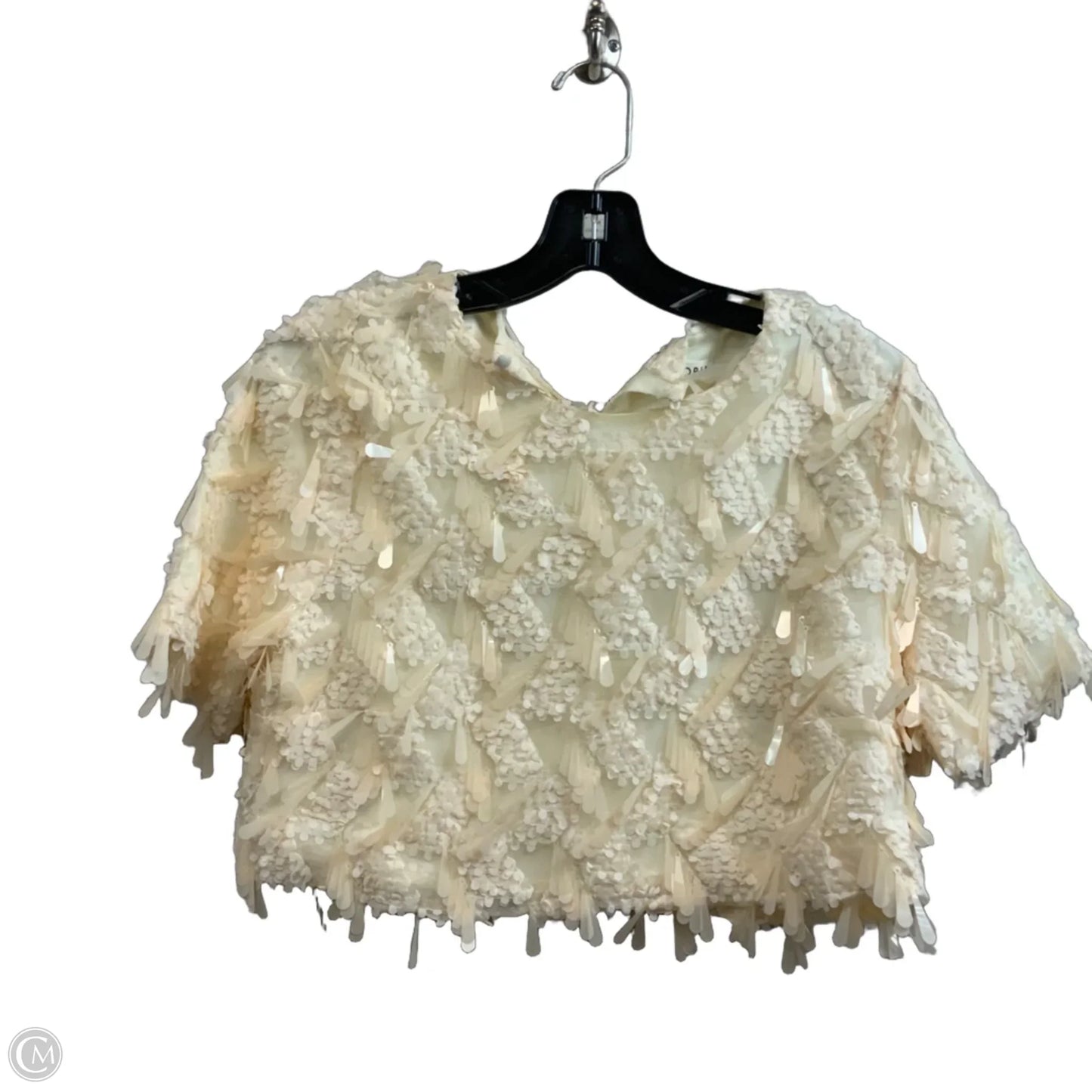 Top 2pc Short Sleeve By Storia In Cream, Size: L