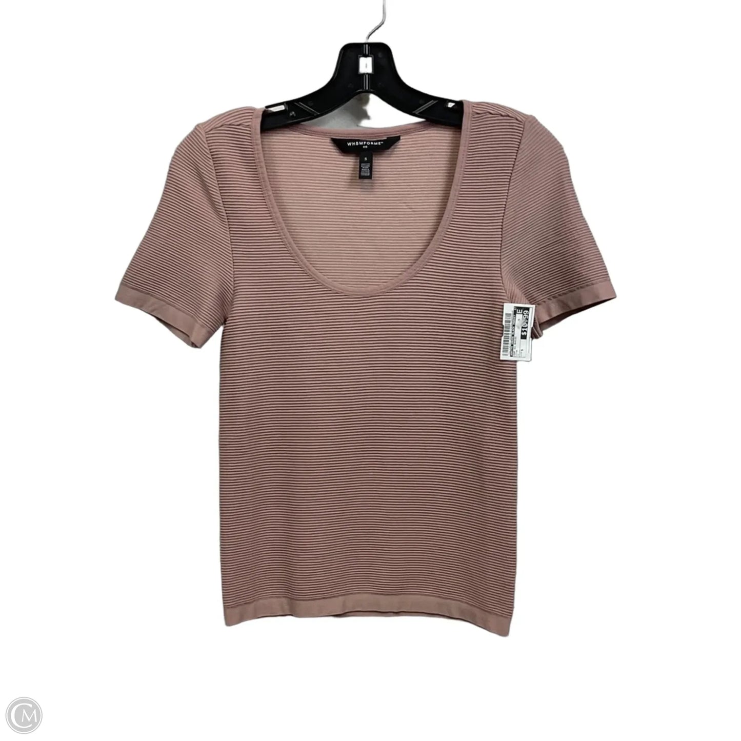 Top Short Sleeve Basic By White House Black Market In Pink, Size: S