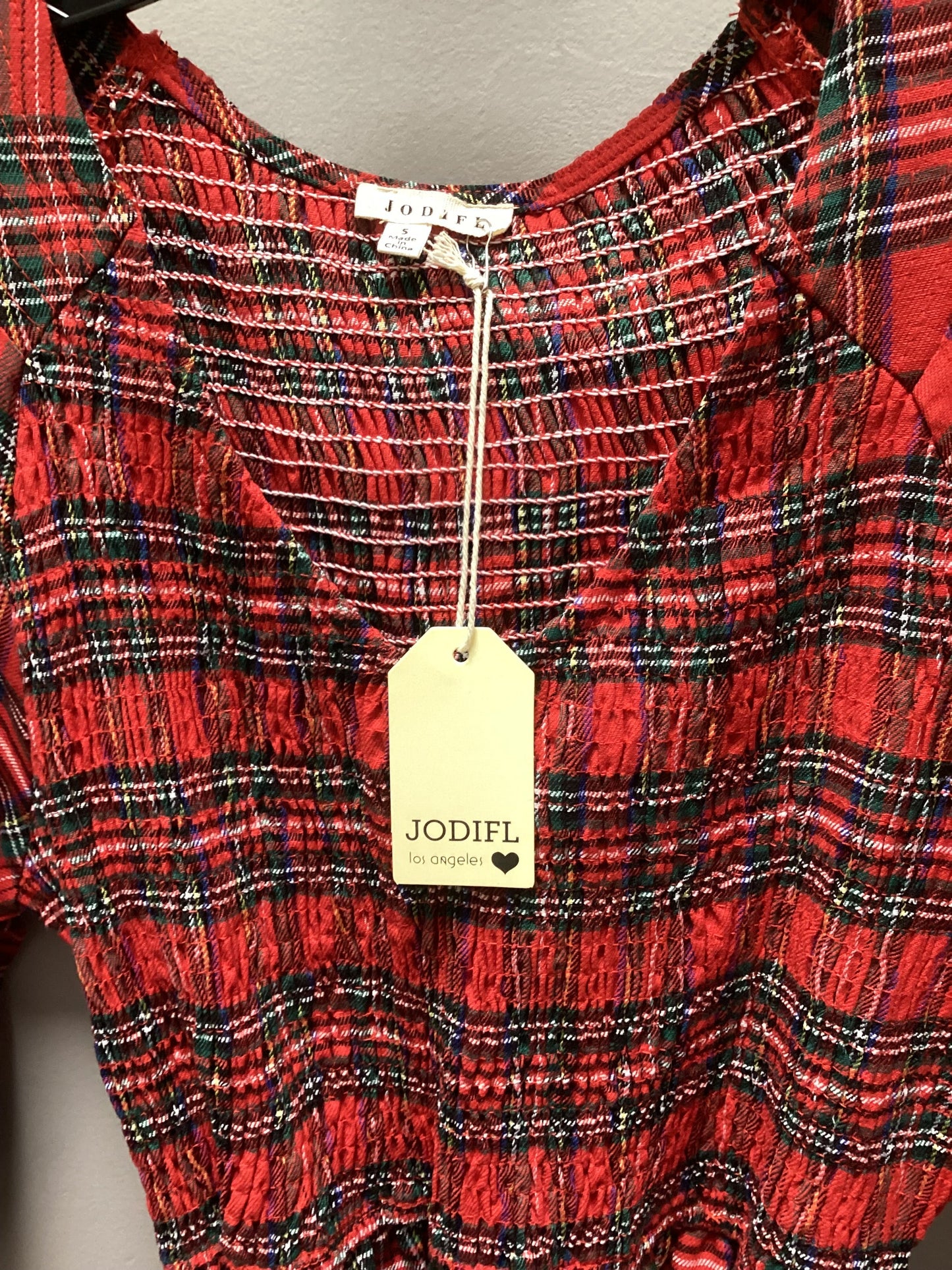 Dress Casual Midi By Jodifl In Red Plaid, Size: S