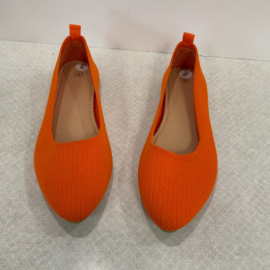 Orange Shoes Flats Cme, Size 8
