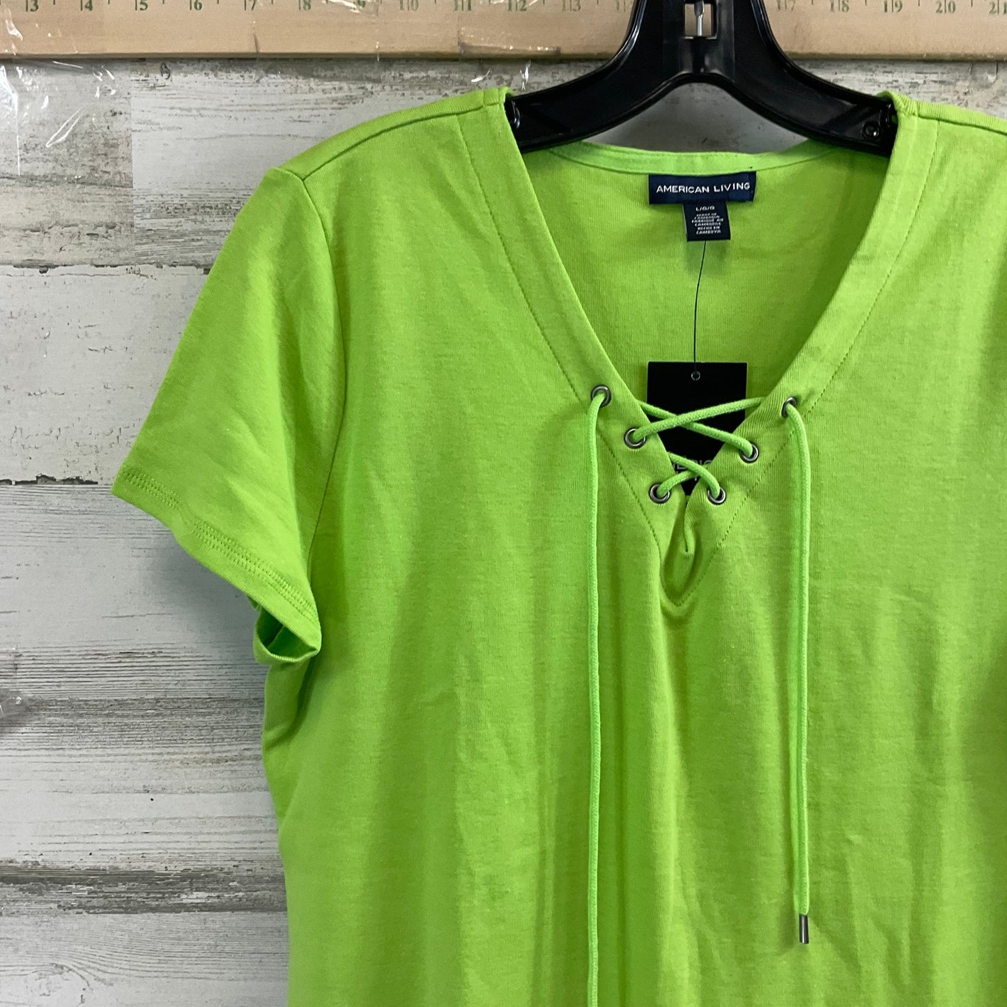 Green Top Short Sleeve American Living, Size L