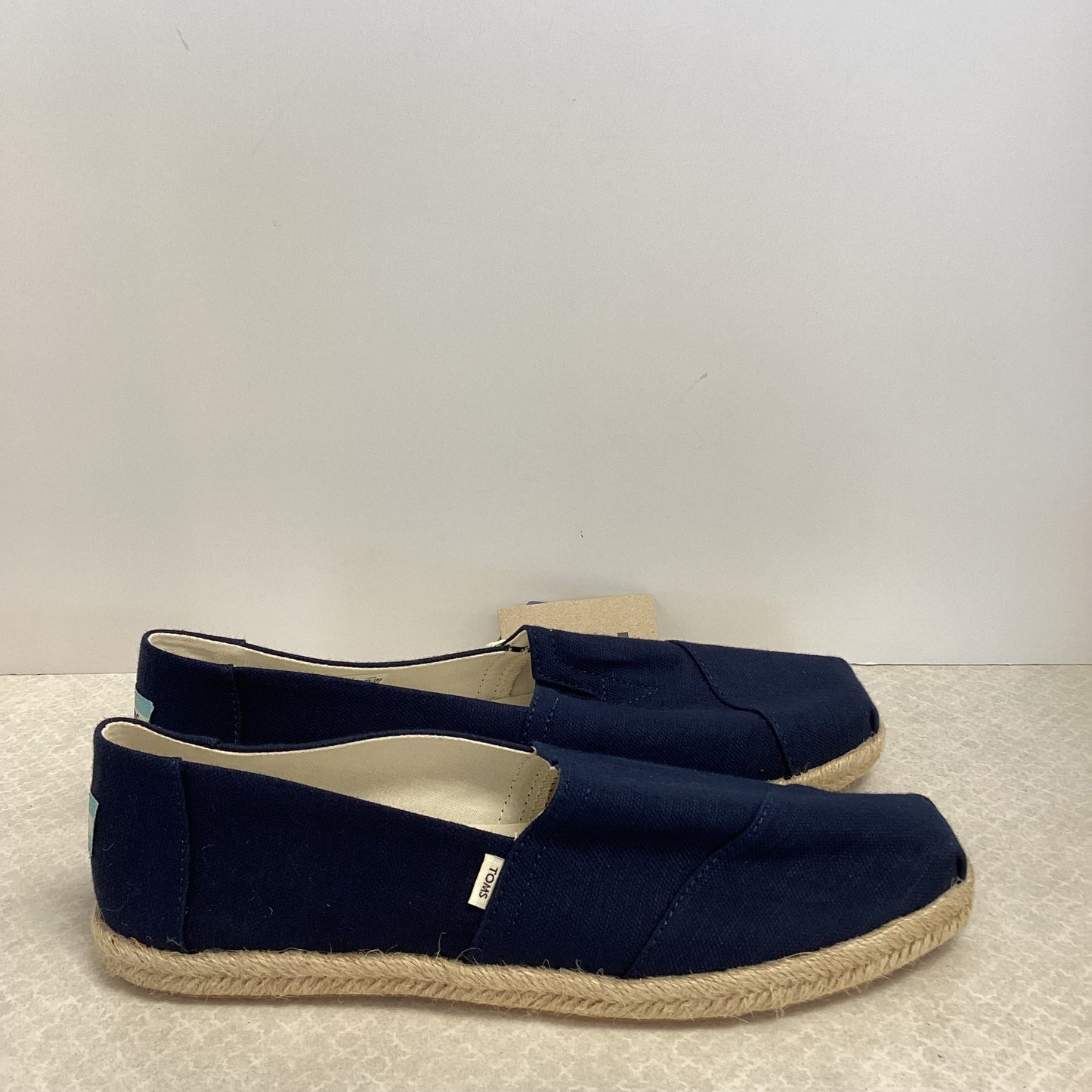 Blue Shoes Flats Toms, Size 9.5