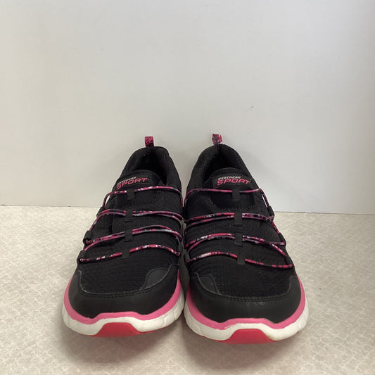Black Shoes Sneakers Skechers, Size 9.5