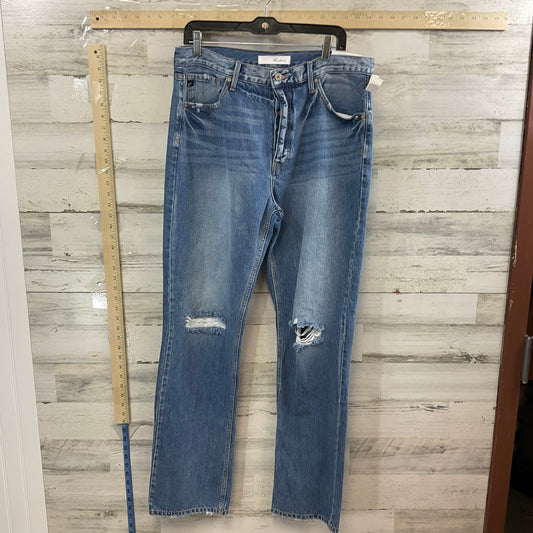 Blue Denim Jeans Straight Kancan, Size 10