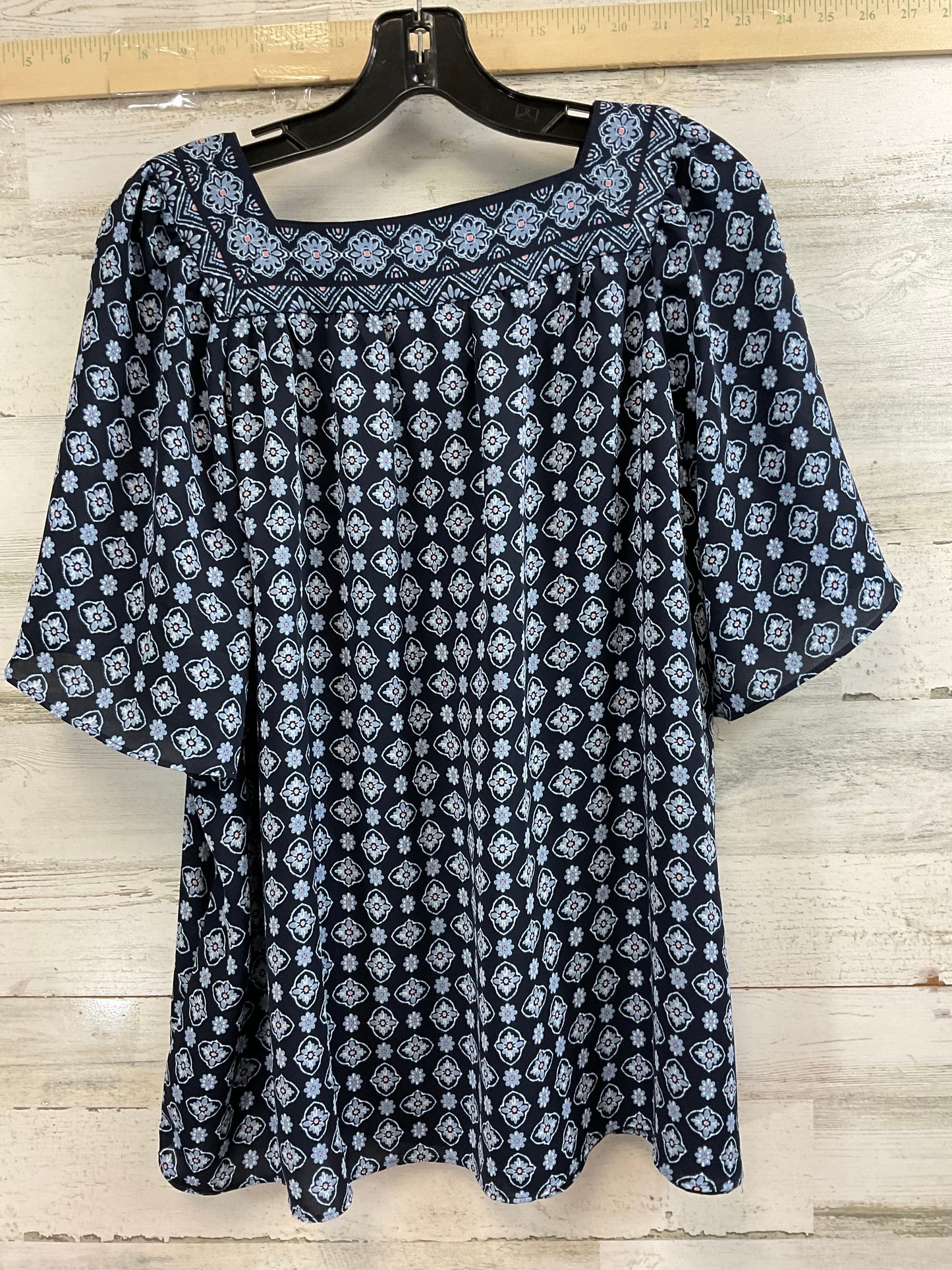 Blue Top Short Sleeve J. Jill, Size Xl