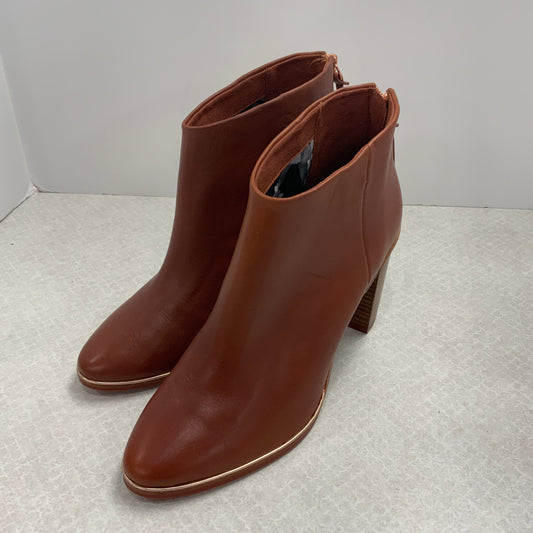 Boots Ankle Heels By Ted Baker In Brown, Size: 9