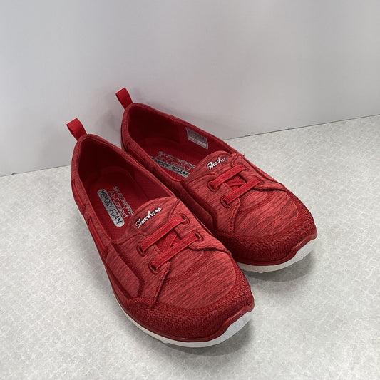 Red Shoes Flats Skechers, Size 8.5