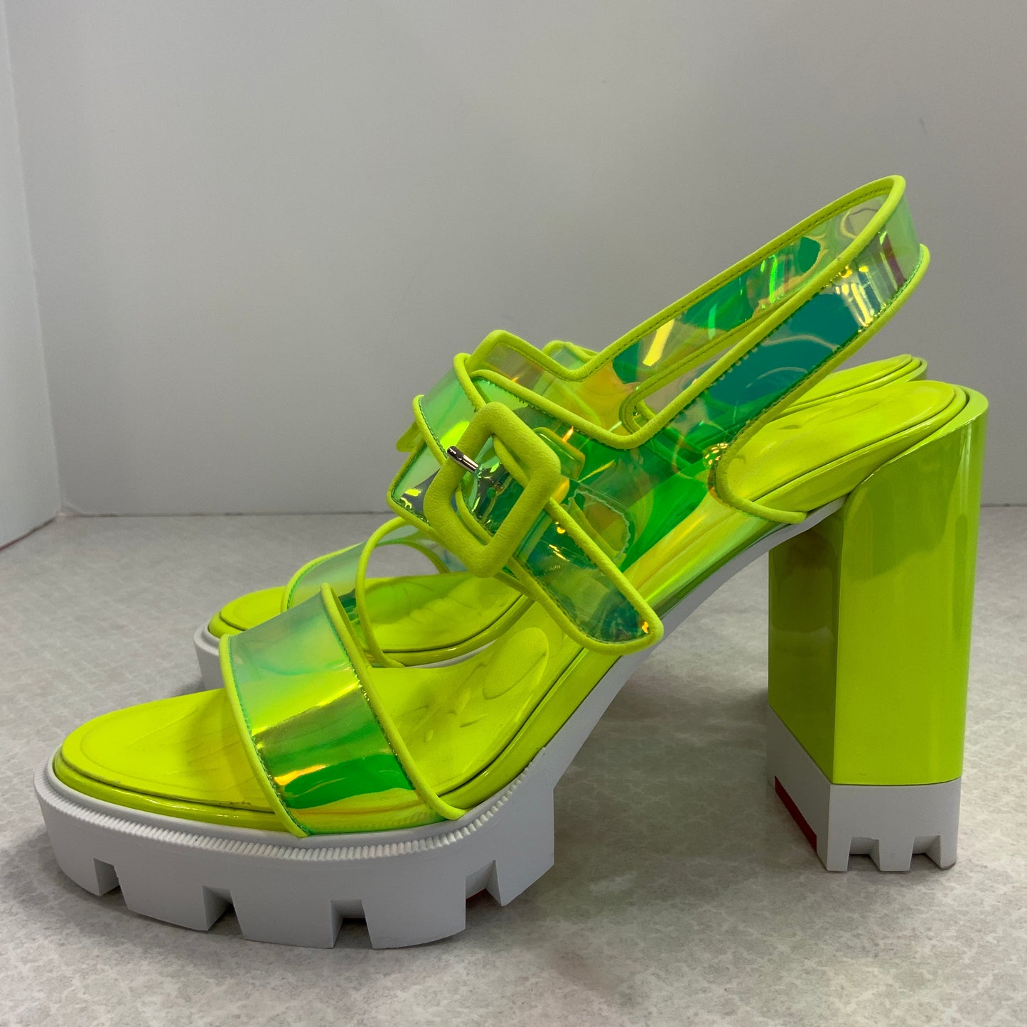 Yellow Sandals Luxury Designer Christian Louboutin, Size 7.5