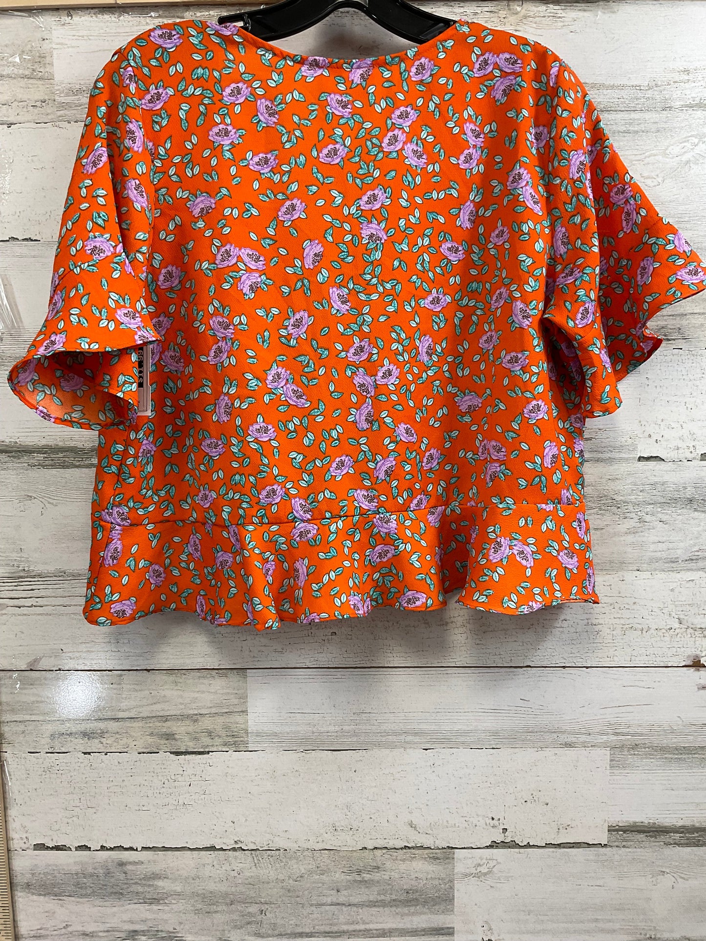 Orange Top Short Sleeve Everly, Size M