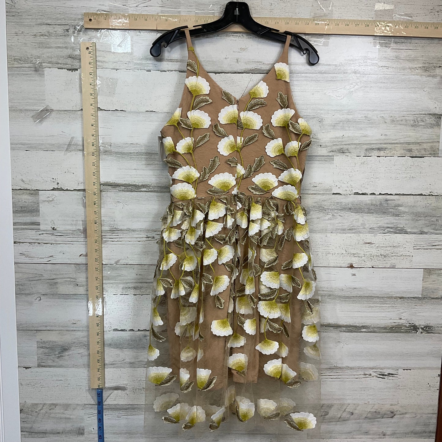 Gold Dress Party Short Dress The Population, Size L