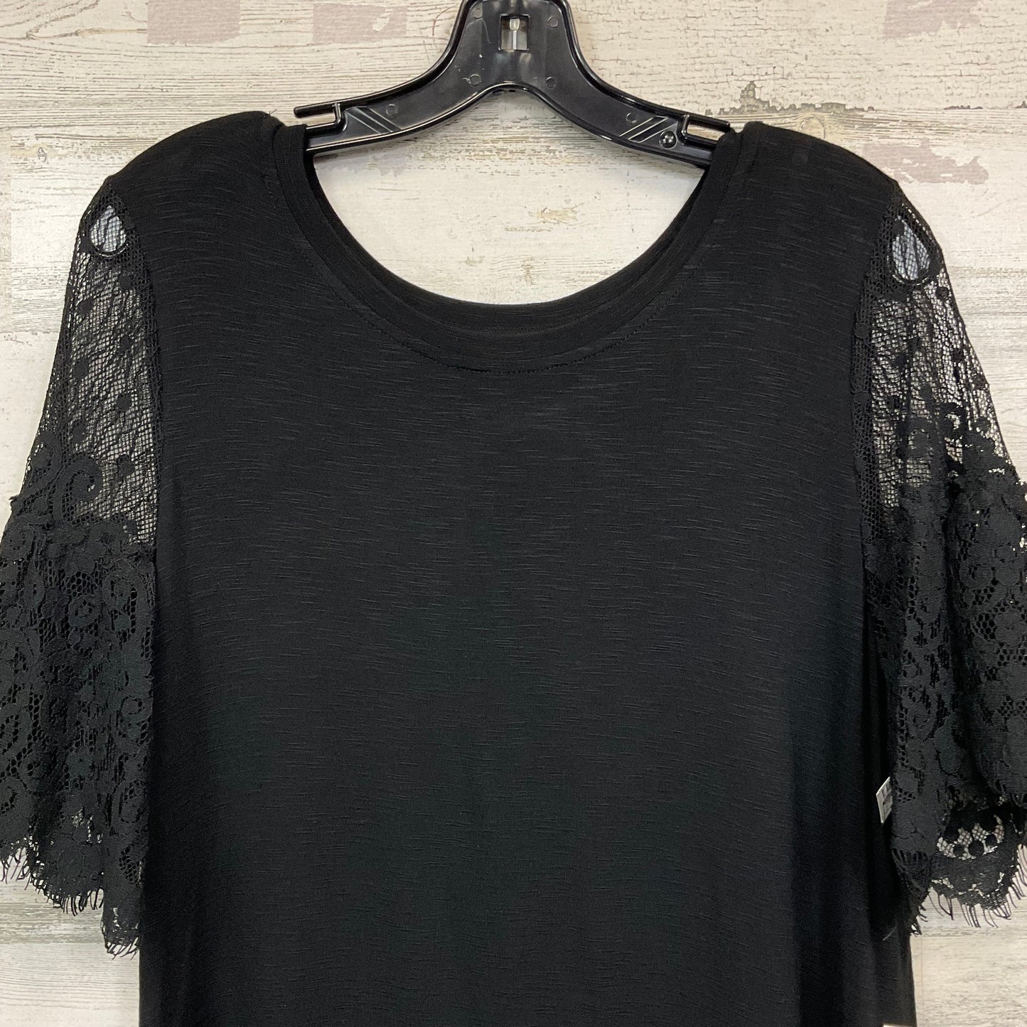 Top Short Sleeve By Nanette Lepore In Black, Size: L