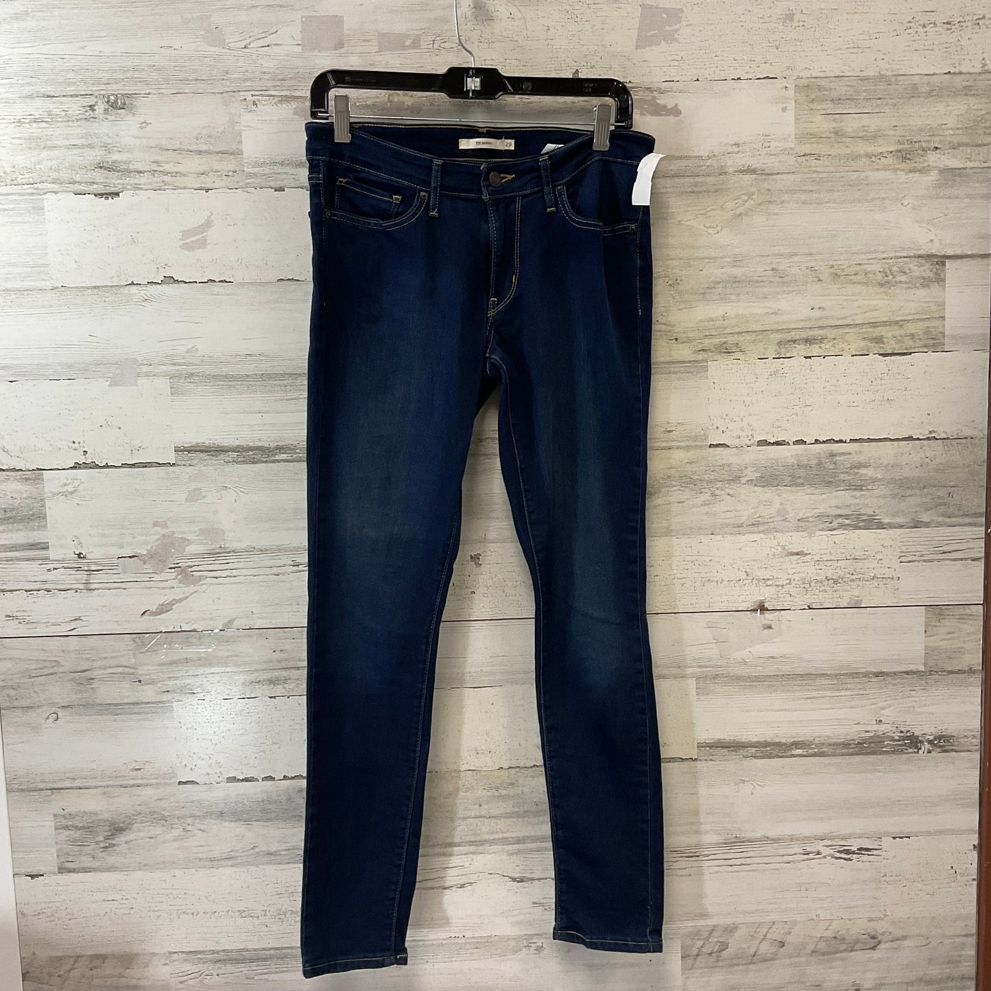 Jeans Skinny By Levis In Blue Denim, Size: 8