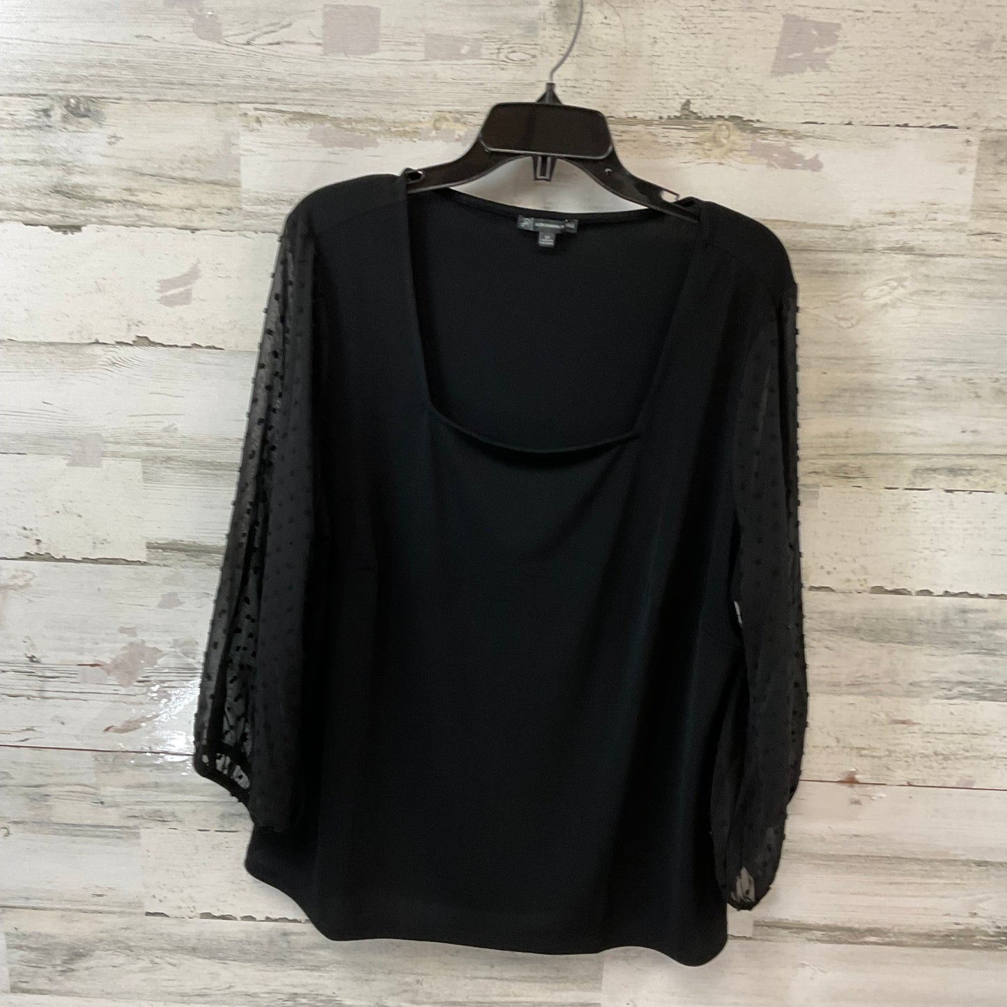 Top Long Sleeve By Adrianna Papell In Black, Size: 2x