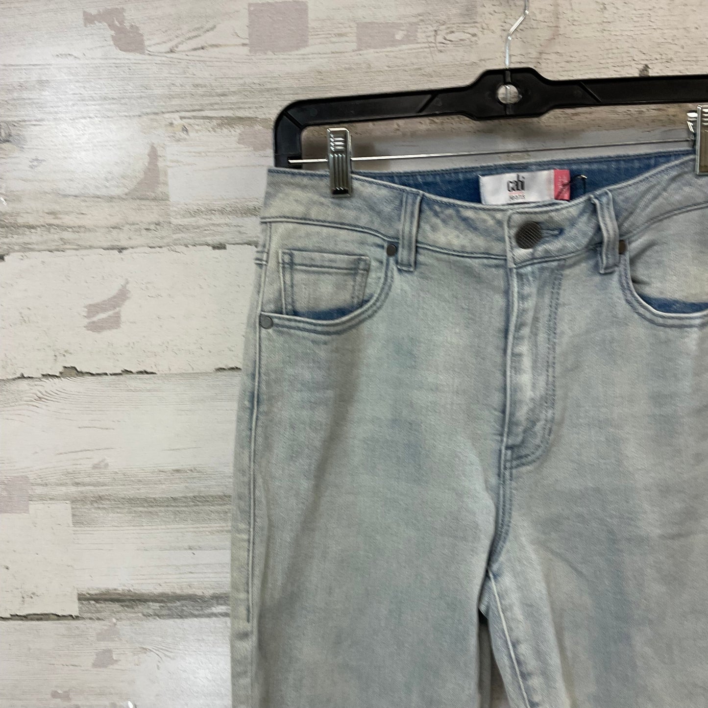 Jeans Straight By Cabi In Blue Denim, Size: 4