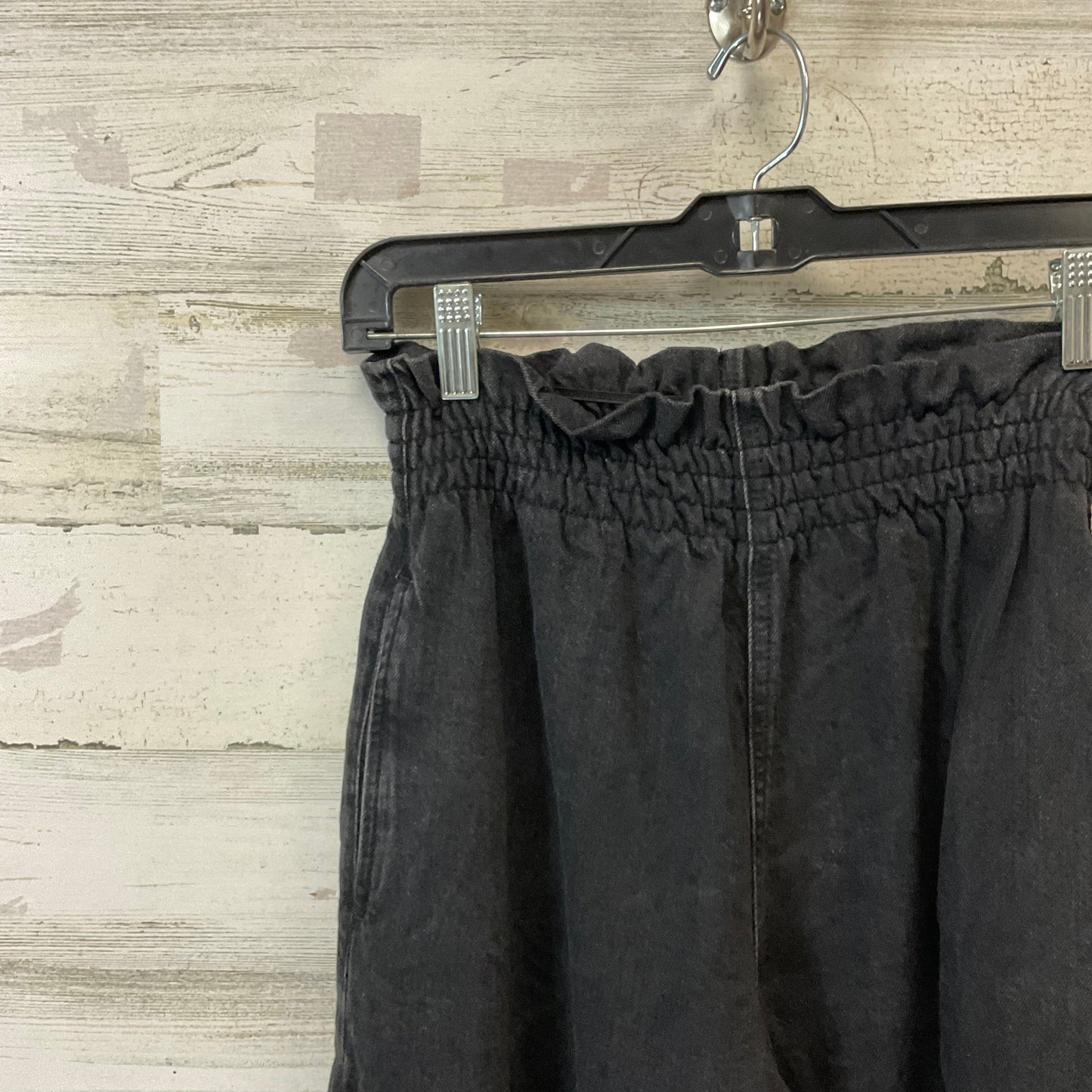 Pants Wide Leg By Top Shop In Black Denim, Size: 2