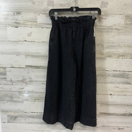 Pants Wide Leg By Top Shop In Black Denim, Size: 2