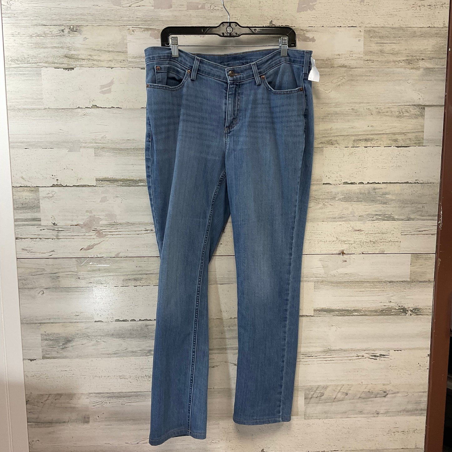 Jeans Straight By Duluth Trading In Blue Denim, Size: 12