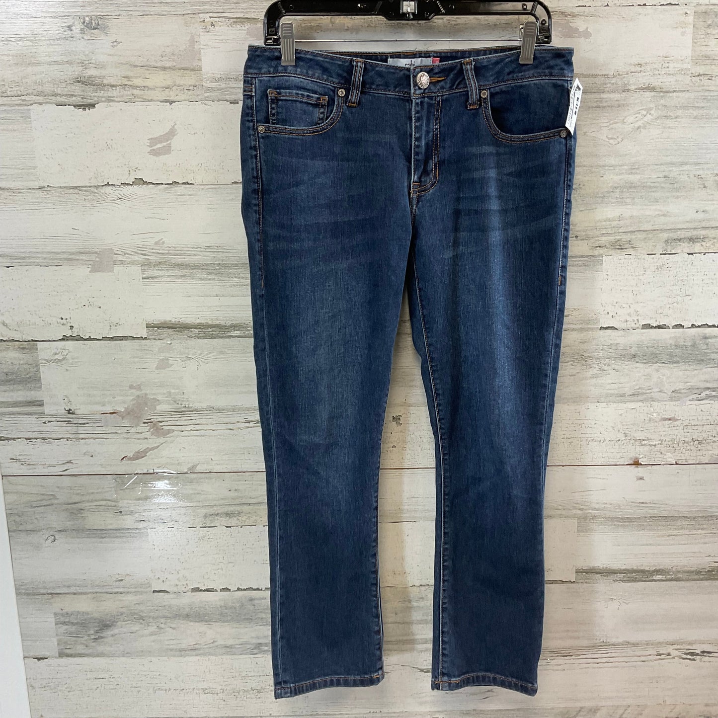 Jeans Straight By Cabi In Blue Denim, Size: 6