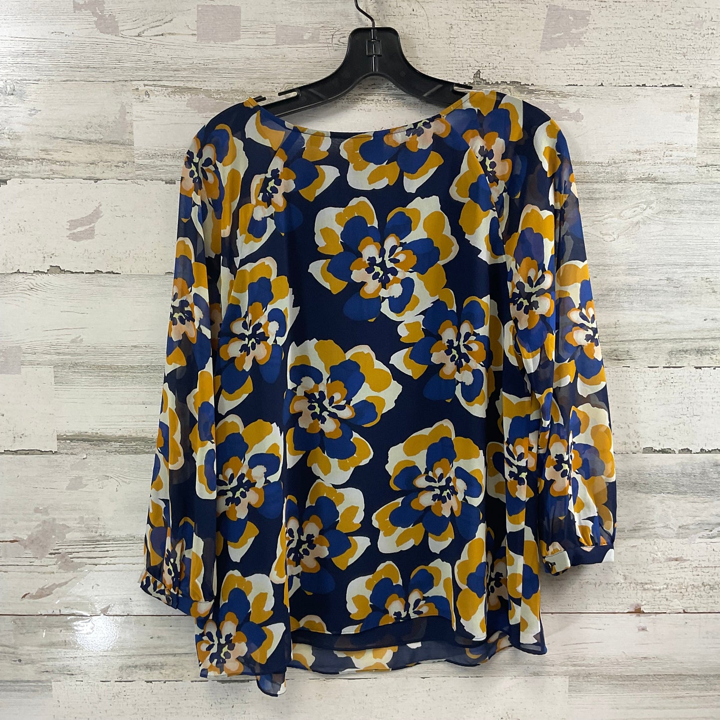 Top Long Sleeve By Cabi In Blue, Size: M