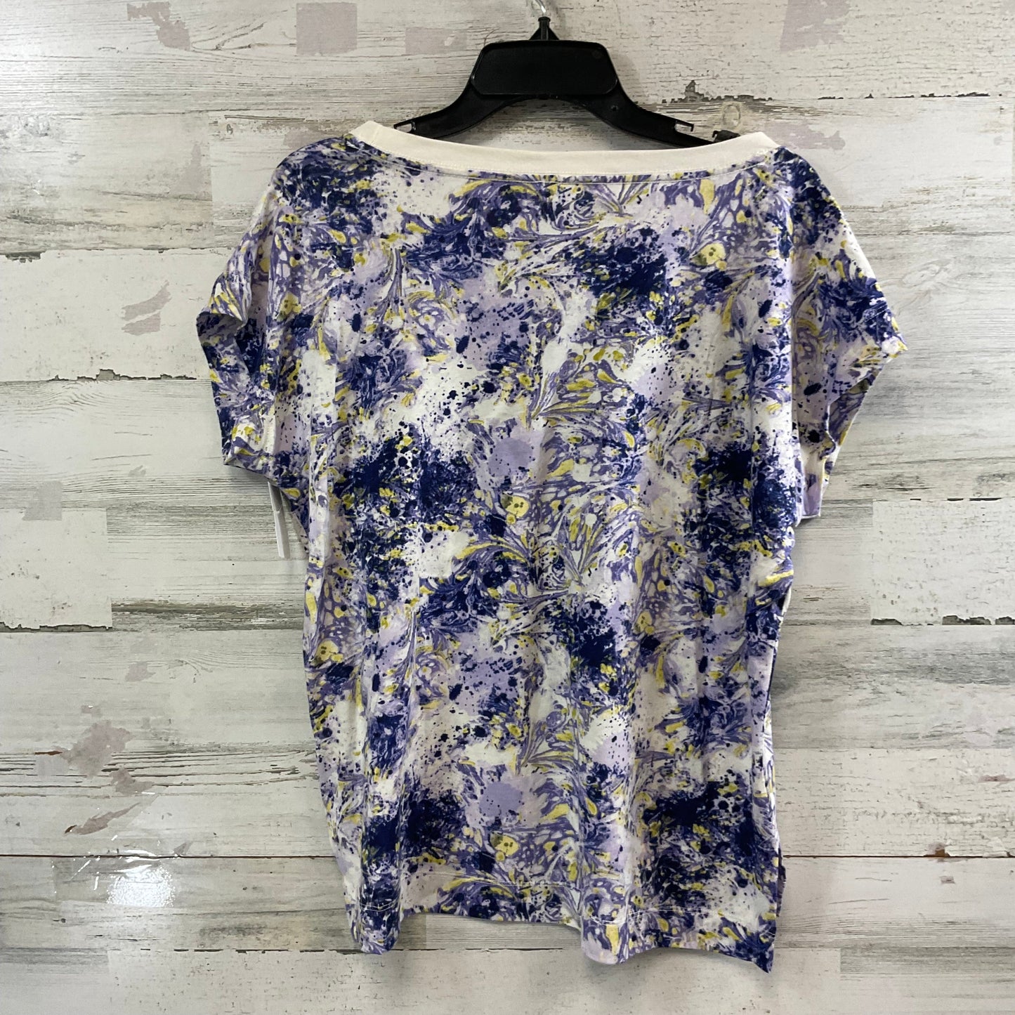 Top Short Sleeve By Anthropologie In Purple, Size: M