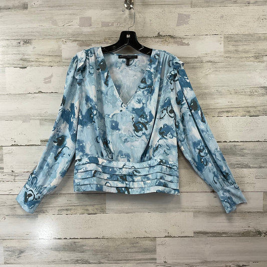 Blouse Long Sleeve By White House Black Market In Blue, Size: M