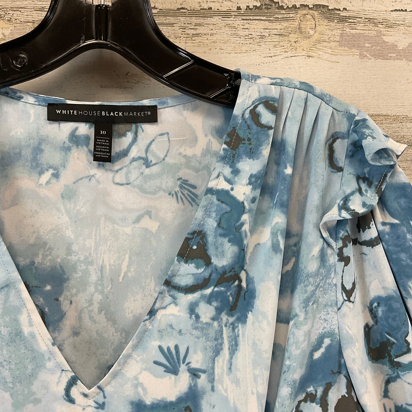 Blouse Long Sleeve By White House Black Market In Blue, Size: M