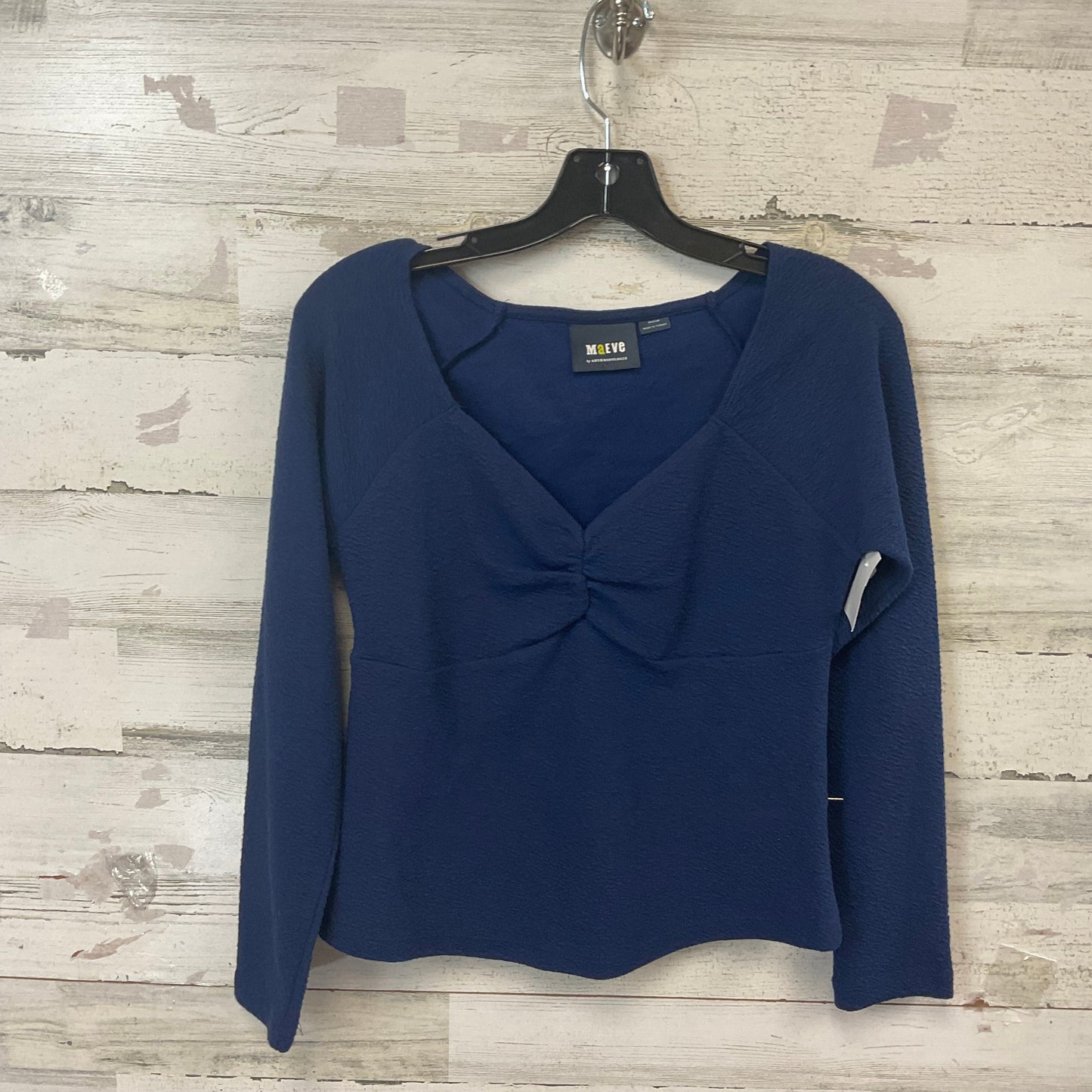 Top Long Sleeve By Maeve In Blue, Size: M