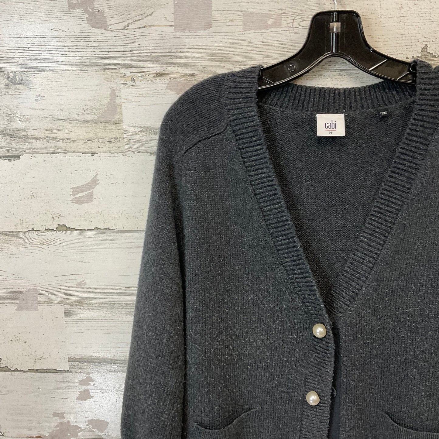 Sweater Cardigan By Cabi In Grey, Size: M