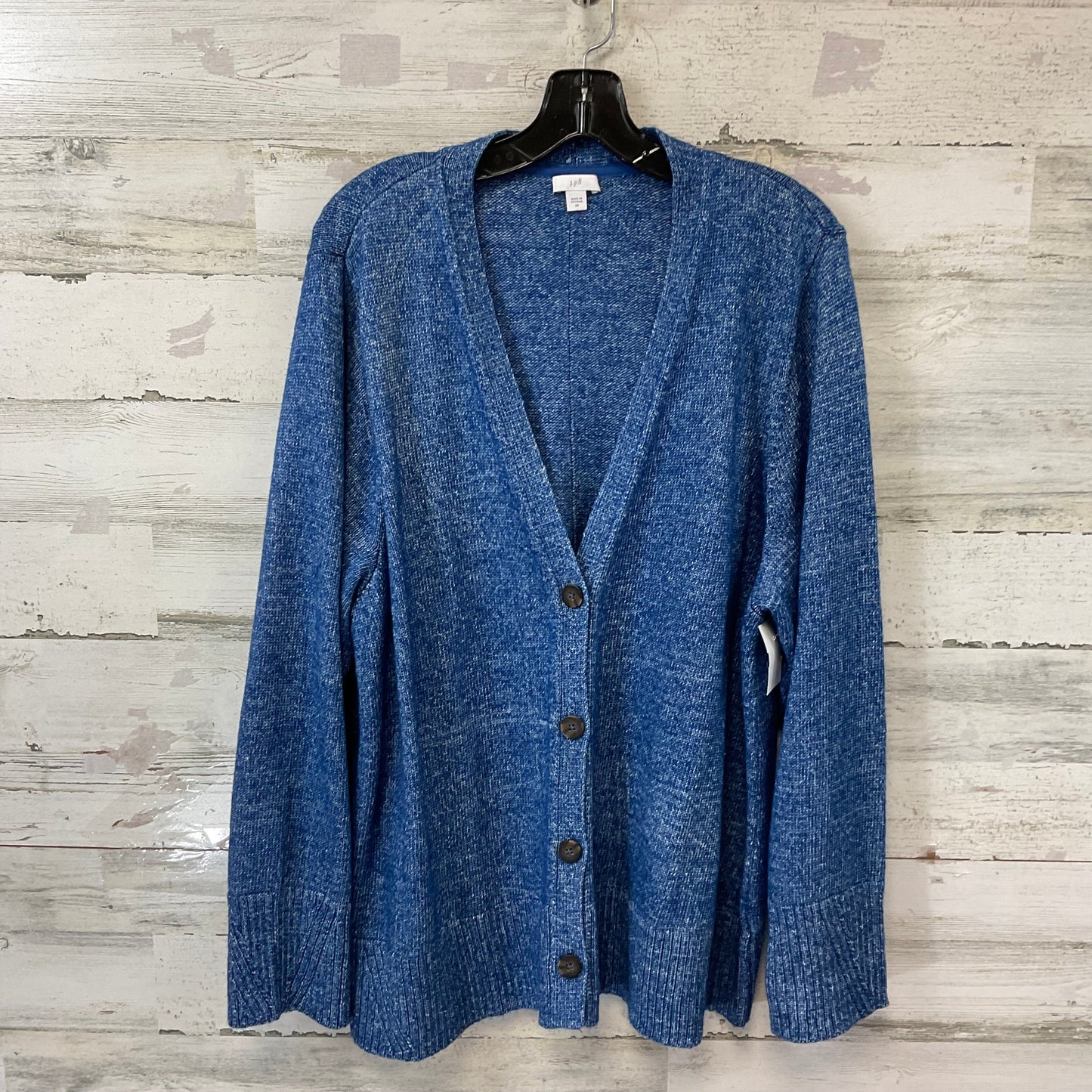 Sweater Cardigan By J. Jill In Blue, Size: 2x