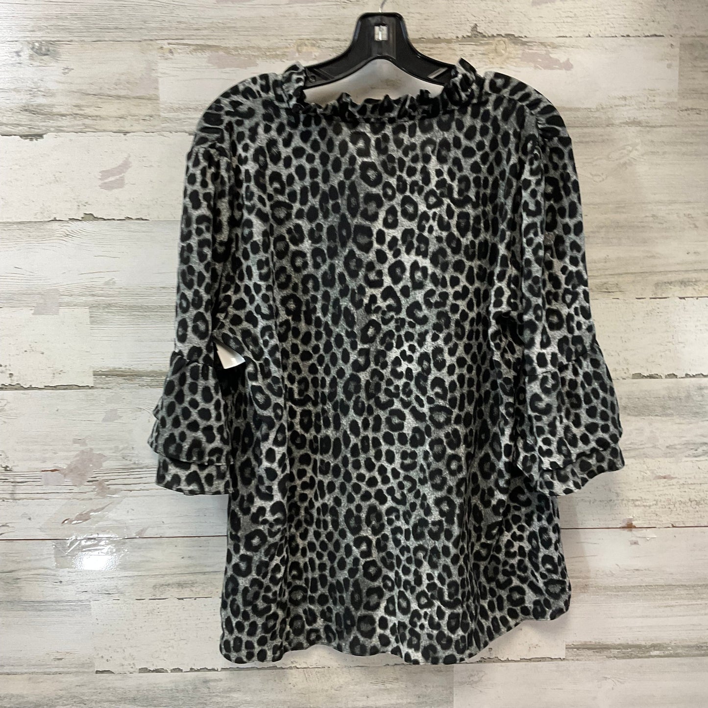 Blouse Short Sleeve By Michael By Michael Kors In Black, Size: Xl