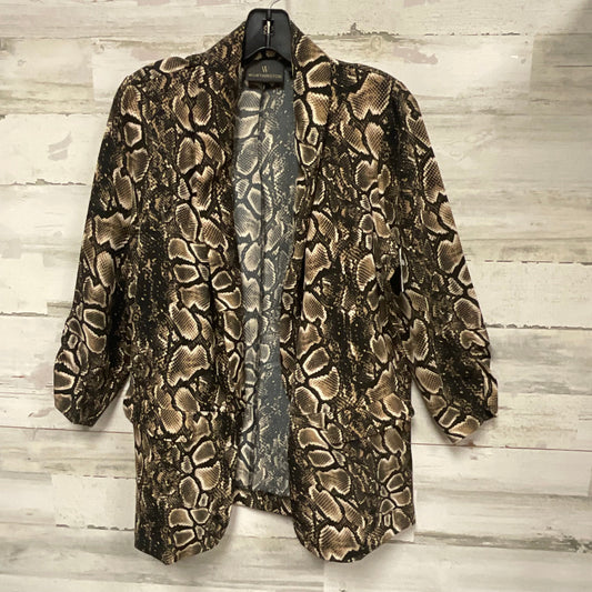 Blazer By Worthington In Animal Print, Size: M